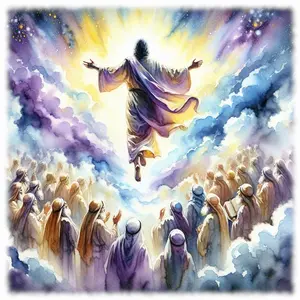 The Ascension of Jesus reflection: stand with the disciples at Bethany, and pray the Scriptural Rosary for this Glorious Mystery.