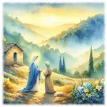 Begin a guided virtual pilgrimage through the Joyful Mysteries of the Rosary, reflecting on Jesus and Mary mystery by mystery.