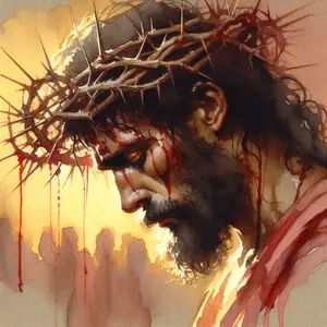 The Crowning with Thorns reflection: stand with Mary at Pilate's judgment, and pray the Scriptural Rosary for this Sorrowful Mystery.