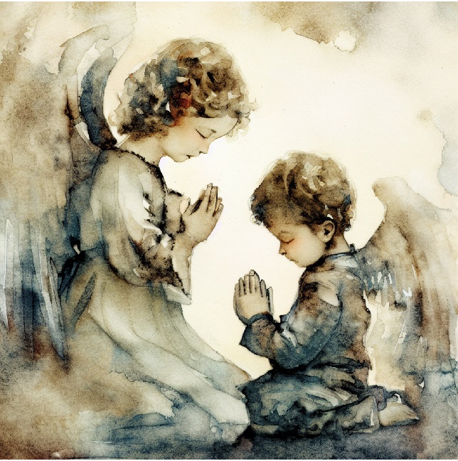 WC Child w Angel Praying
