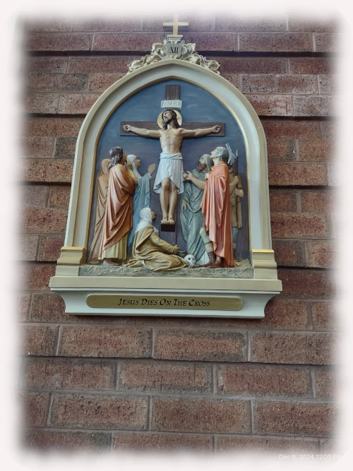 Twelfth Station of the Cross Catholic Jesus Dies on the Cross