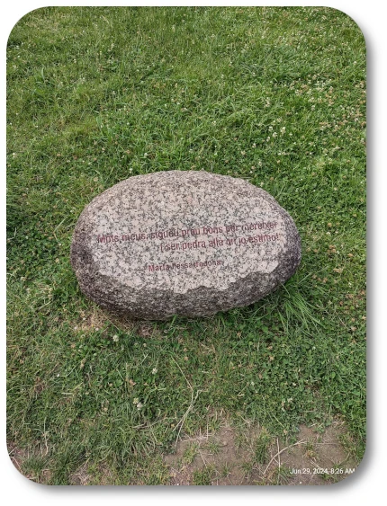 Stone in the Garden Inscription Stone