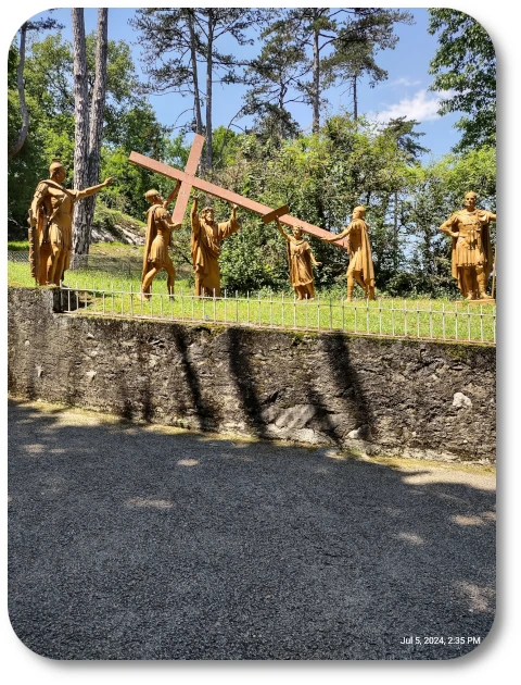 Station 2, Jesus Takes Up His Cross, at the Lourdes Espelugues