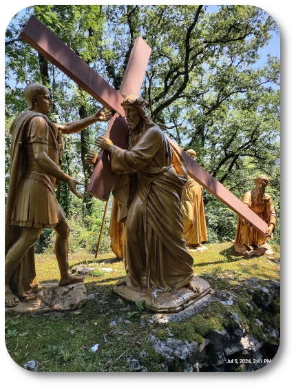 Station 5, Simon of Cyrene Helps Jesus Carry the Cross, at the Lourdes Espelugues