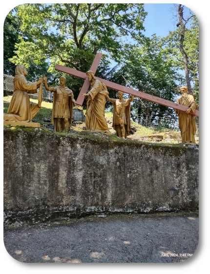 Station 6, Veronica Wipes the Face of Jesus, at the Lourdes Espelugues