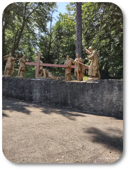 Station 7, Jesus Falls the Second Time, at the Lourdes Espelugues