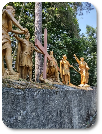 Station 7, Jesus Falls the Second Time, at the Lourdes Espelugues