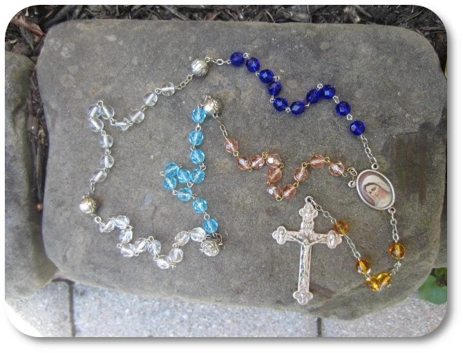 The gifted Rosary from Medjugorje with birthstone beads