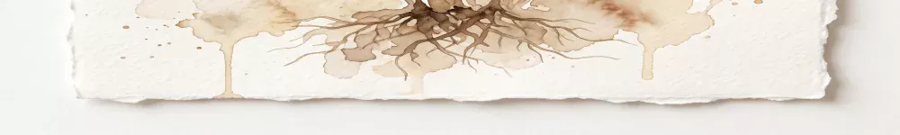 A soft watercolor strip in warm earth tones, cropped from the three-wildflower illustration above