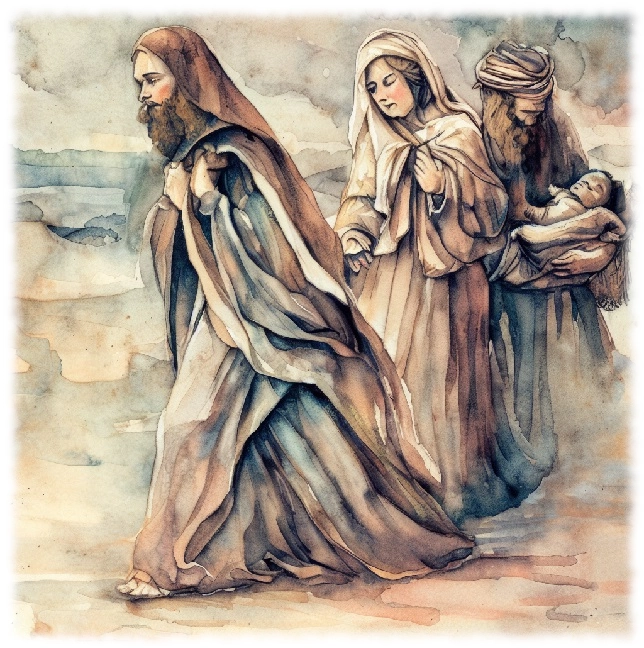 Mary and Joseph Fleeing to Egypt