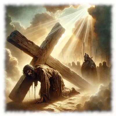 Lourdes Passion Station 09 Reflection - Lourdes Espelugues Grotto